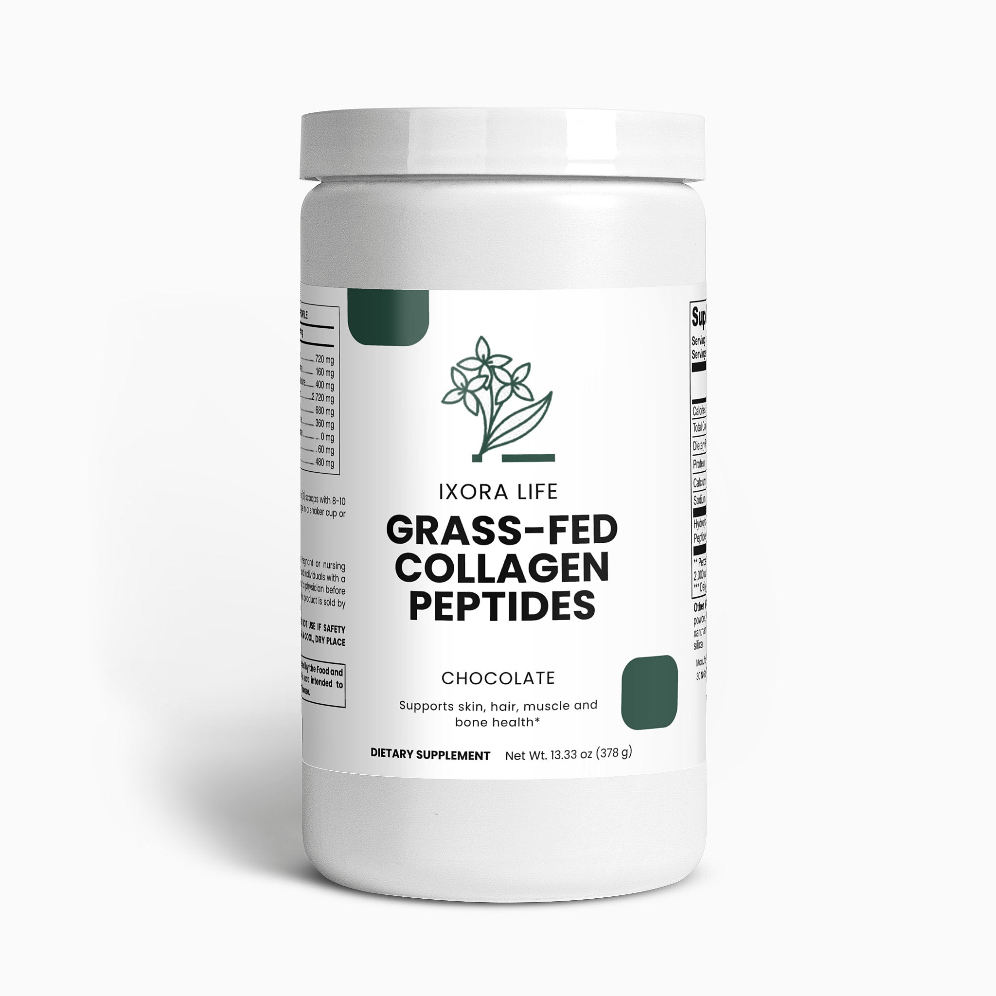 Ixora Grass-Fed Collagen Peptides Powder (Chocolate)