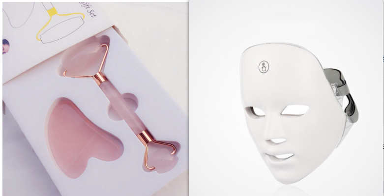 Ixora LED Light Therapy Face Mask & Roller Set