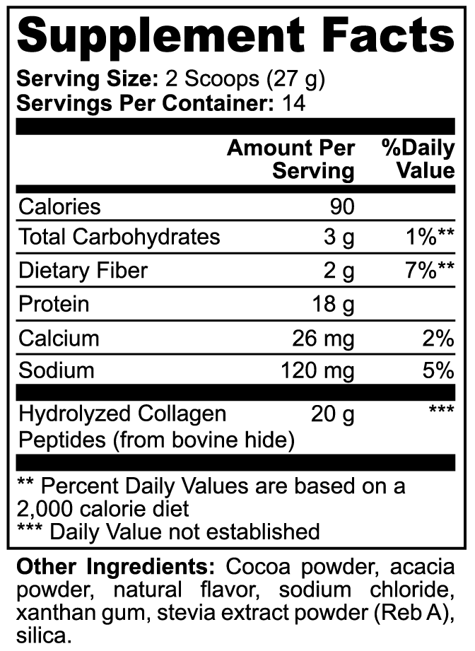 Ixora Grass-Fed Collagen Peptides Powder (Chocolate)