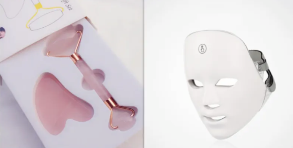 Ixora LED Light Therapy Face Mask & Roller Set