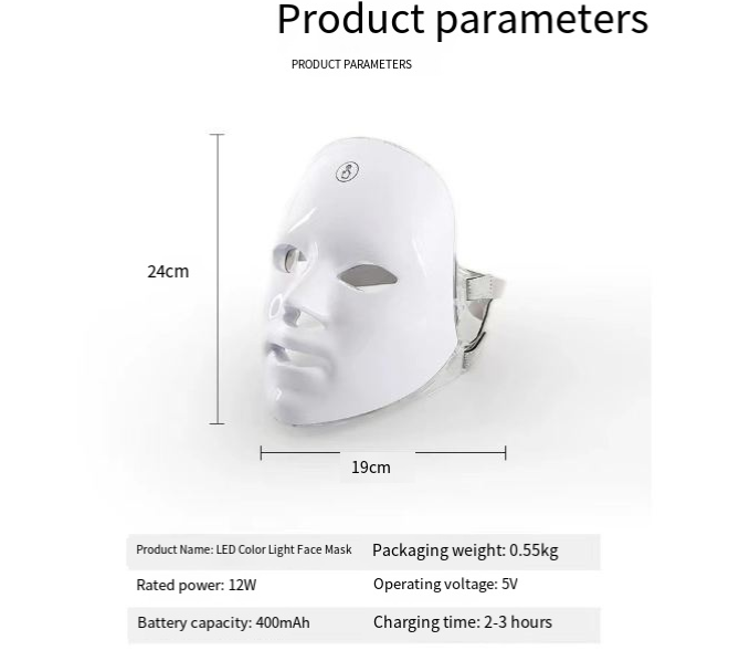 Ixora LED Light Therapy Face Mask & Roller Set