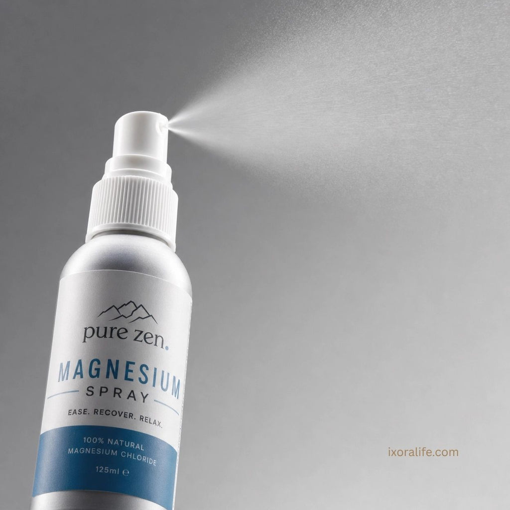 Premium magnesium spray bottle with professional labeling
