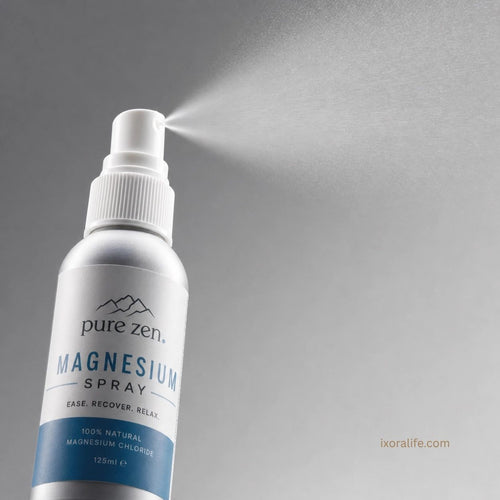 Premium magnesium spray bottle with professional labeling